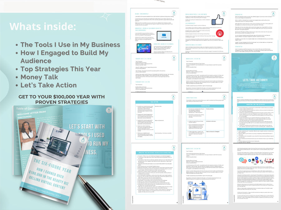 Six Figure Year | eBook | Online Money Guide | Instant Download | Digital Content | Online Business | Digital Content