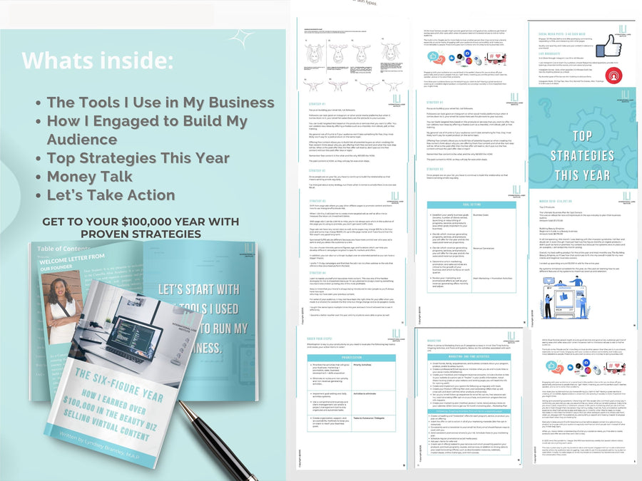 Six Figure Year | eBook | Online Money Guide | Instant Download | Digital Content | Online Business | Digital Content