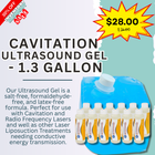 Cavitation Ultrasound Gel - 1.3 gallon