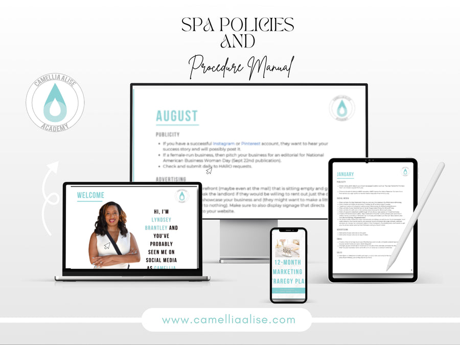 Beauty Business 12 Month Marketing Plan | Branding | Skincare Planner | Business Plan | Social Media Marketing | Facebook | Instagram