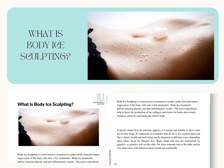 Body Ice Sculpting Training Manual, Body Ice Contouring| Instant Download
