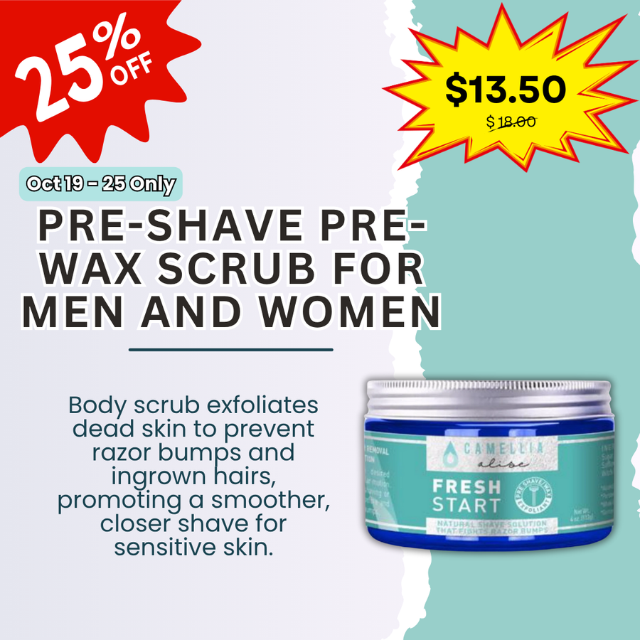 Pre-Shave Pre-Wax Scrub for Men and Women