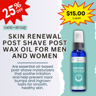 Skin Renewal Post Shave Post Wax Oil for Men and Women