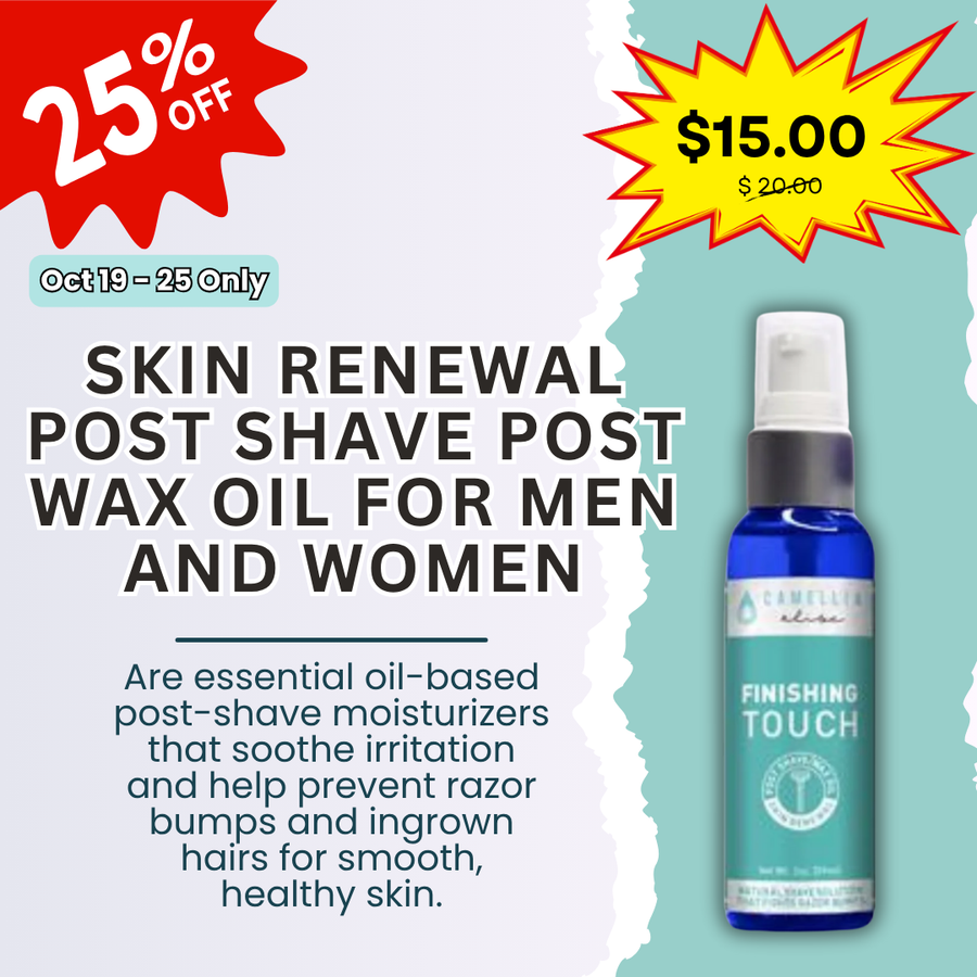 Skin Renewal Post Shave Post Wax Oil for Men and Women
