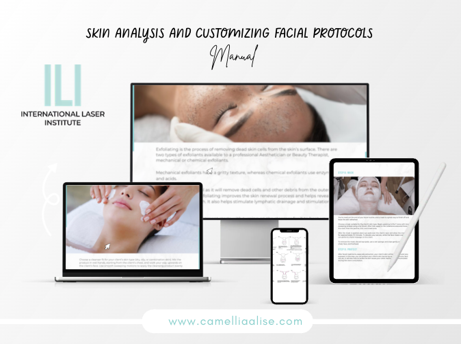 Skin analysis and customizing facial protocol manual guide | Instant Download