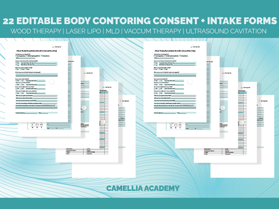 Editable Body Contouring Consent Forms Bundle| Body Sculpting | Laser Lipo Forms | Wood Therapy | Vacuum Therapy | RF Therapy Forms Bundle
